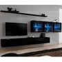 Voir la diapositive 1 : Paris Prix Meuble TV Mural Design  Switch XVII  340cm Noir