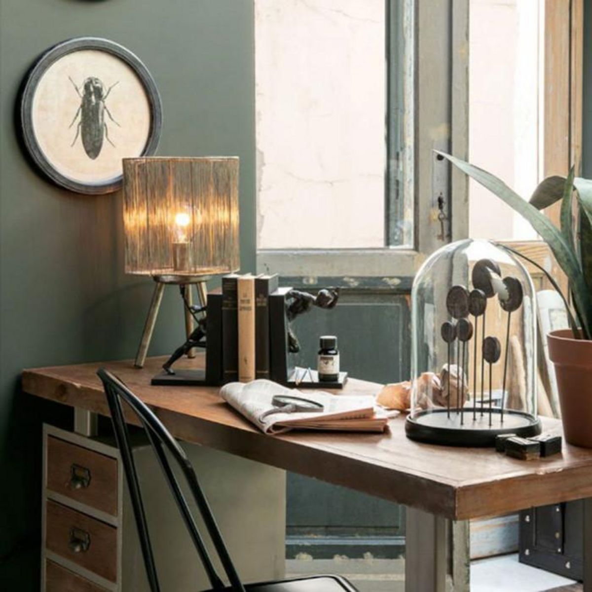 Paris Prix Lampe à Poser Trépied  Lofty  45cm Rouille