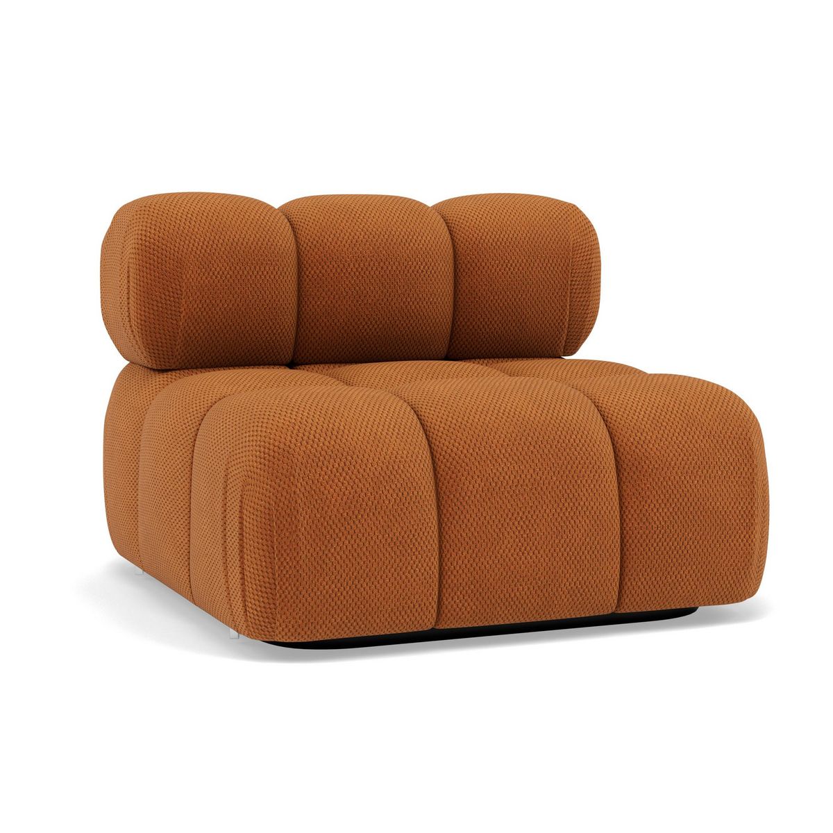 LISA DESIGN Ruby - module d'assise sans accoudoirs en velours texturé