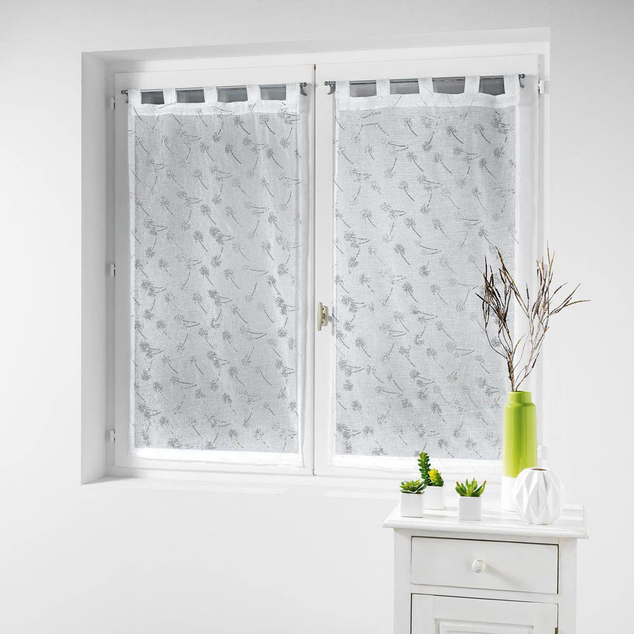 Voir la diapositive 3 : Douceur d'Intérieur Paire de voilages  dalya  60x120cm blanc