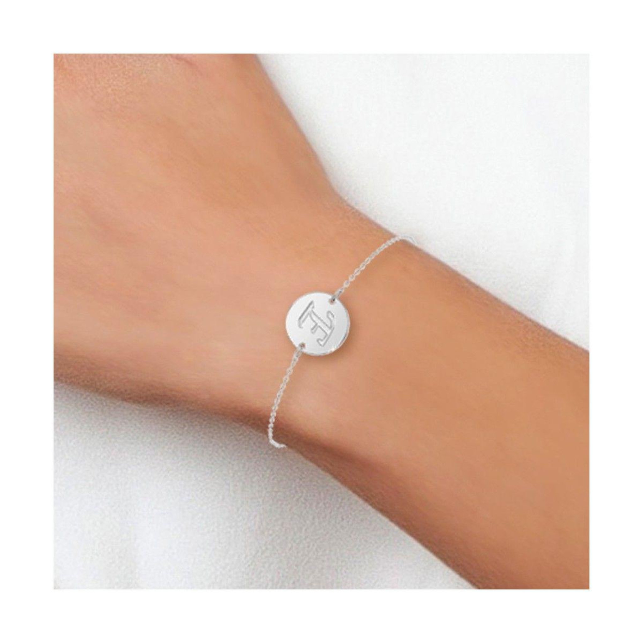 Voir la diapositive 2 : SC CRYSTAL Bracelet lettre E en acier inoxydable par SC Crystal