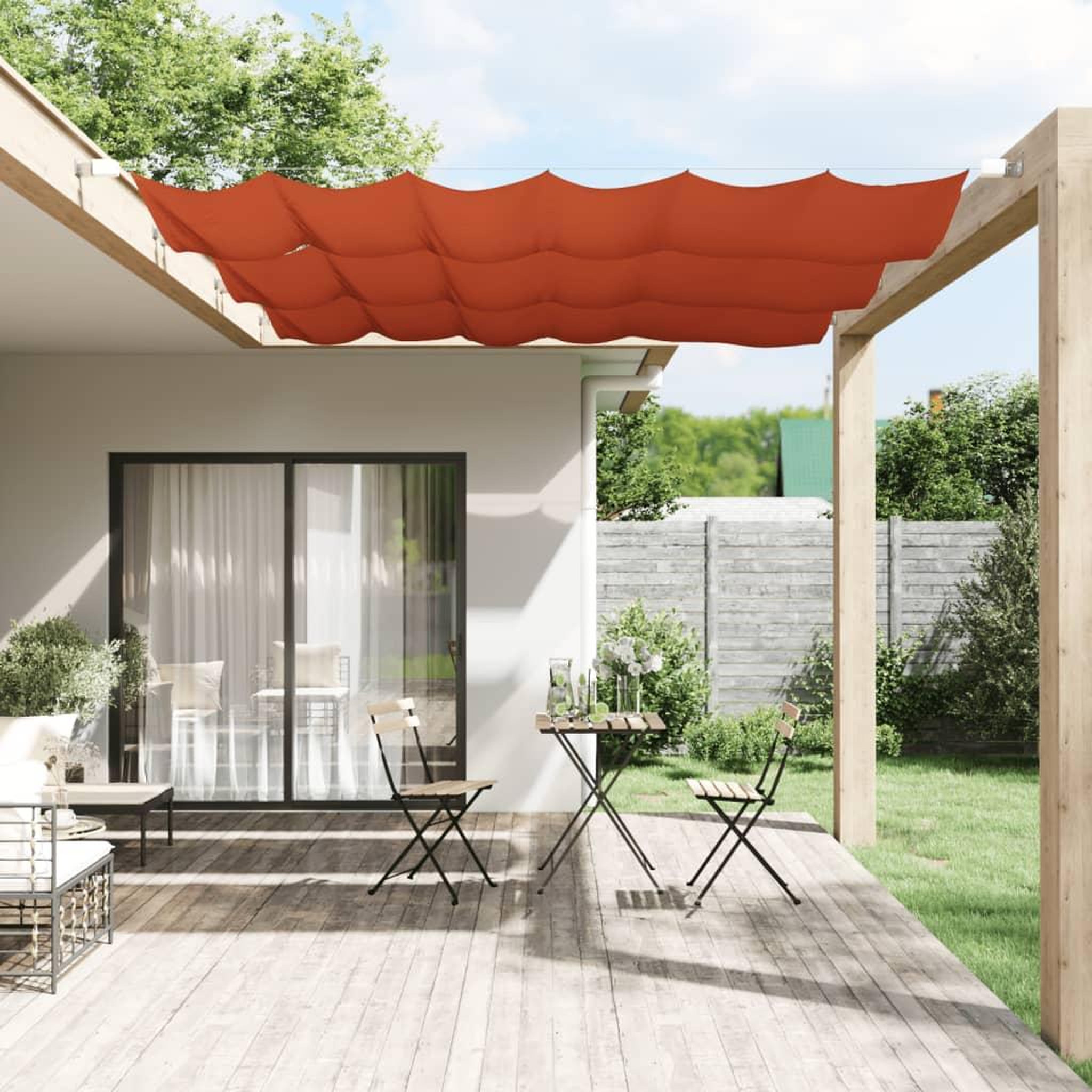 Voir la diapositive 1 : VIDAXL Auvent vertical Terre cuite 60x360 cm Tissu oxford
