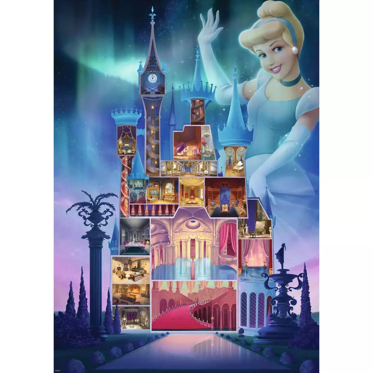 RAVENSBURGER Puzzle 1000 pièces : Cendrillon (Collection Château des Princesses Disney)
