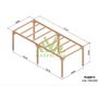 Voir la diapositive 2 : JARDIDECO Pergola en bois lamellé-collé Lille 700 x 300 cm - Maderland