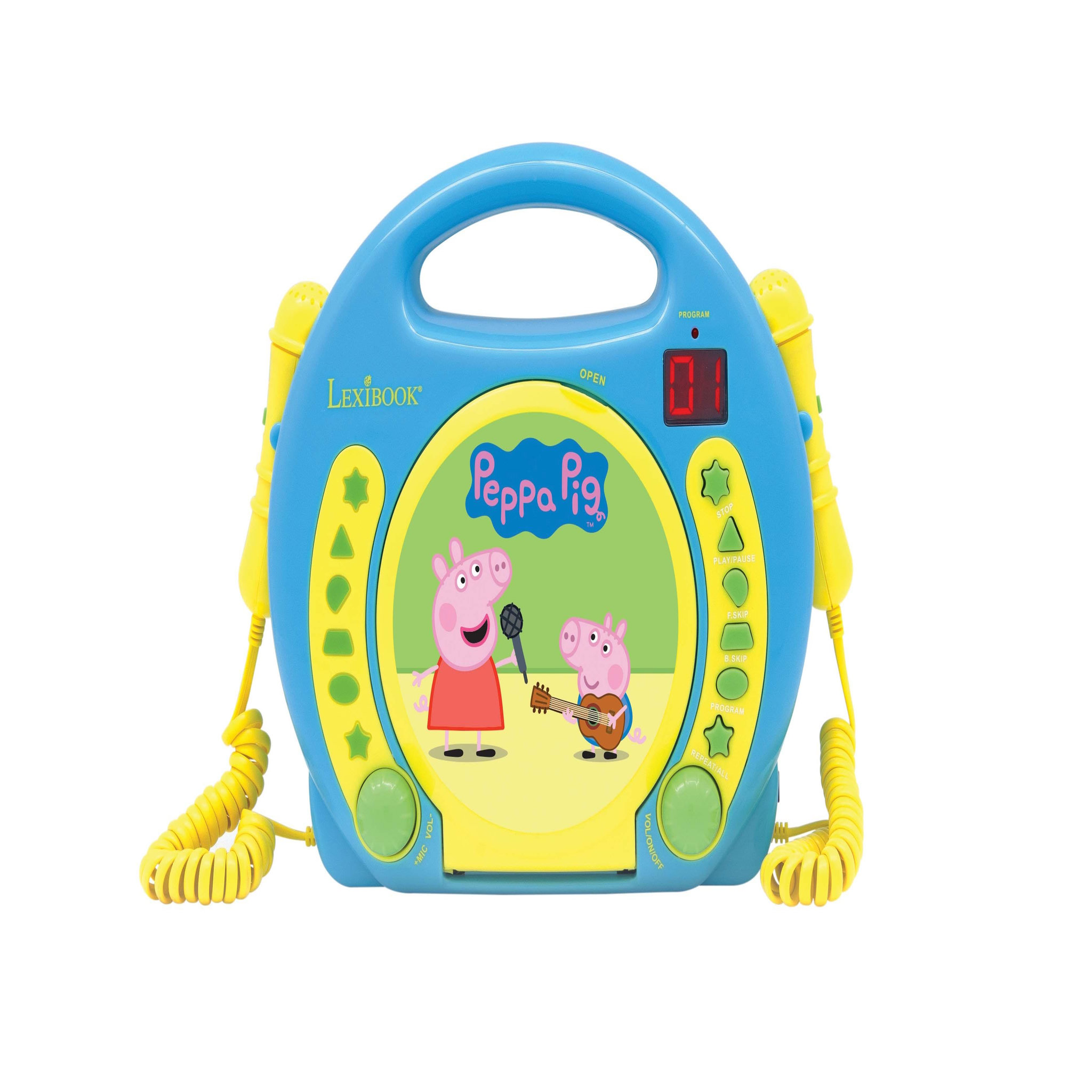 Lexibook Lecteur CD portable avec 2 microphones Peppa Pig