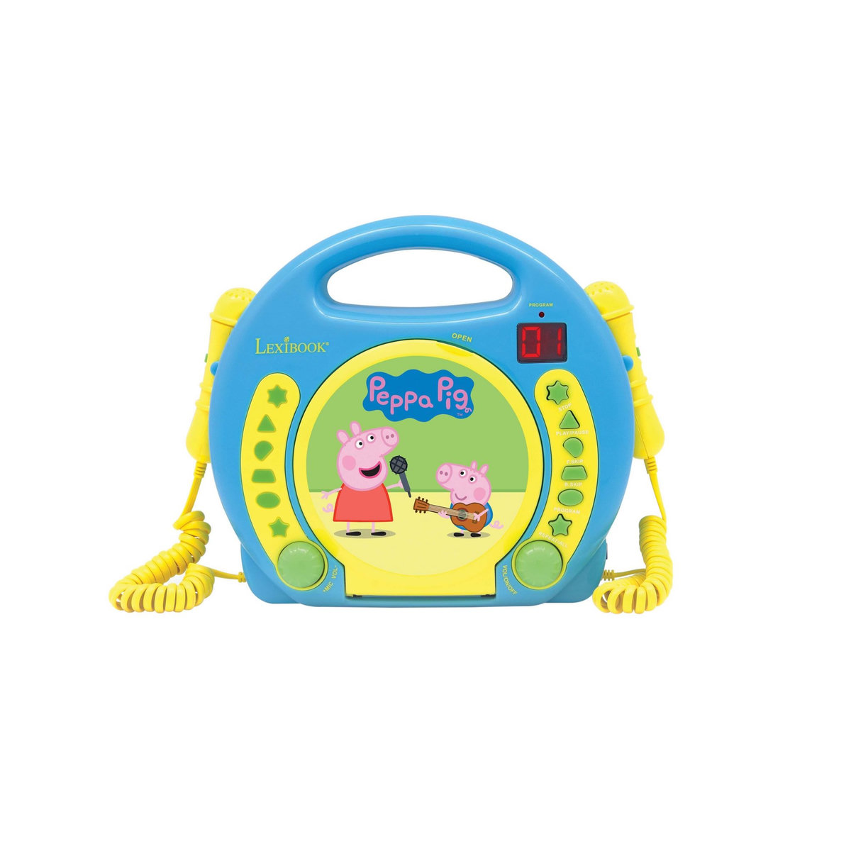 Lexibook Lecteur CD portable avec 2 microphones Peppa Pig