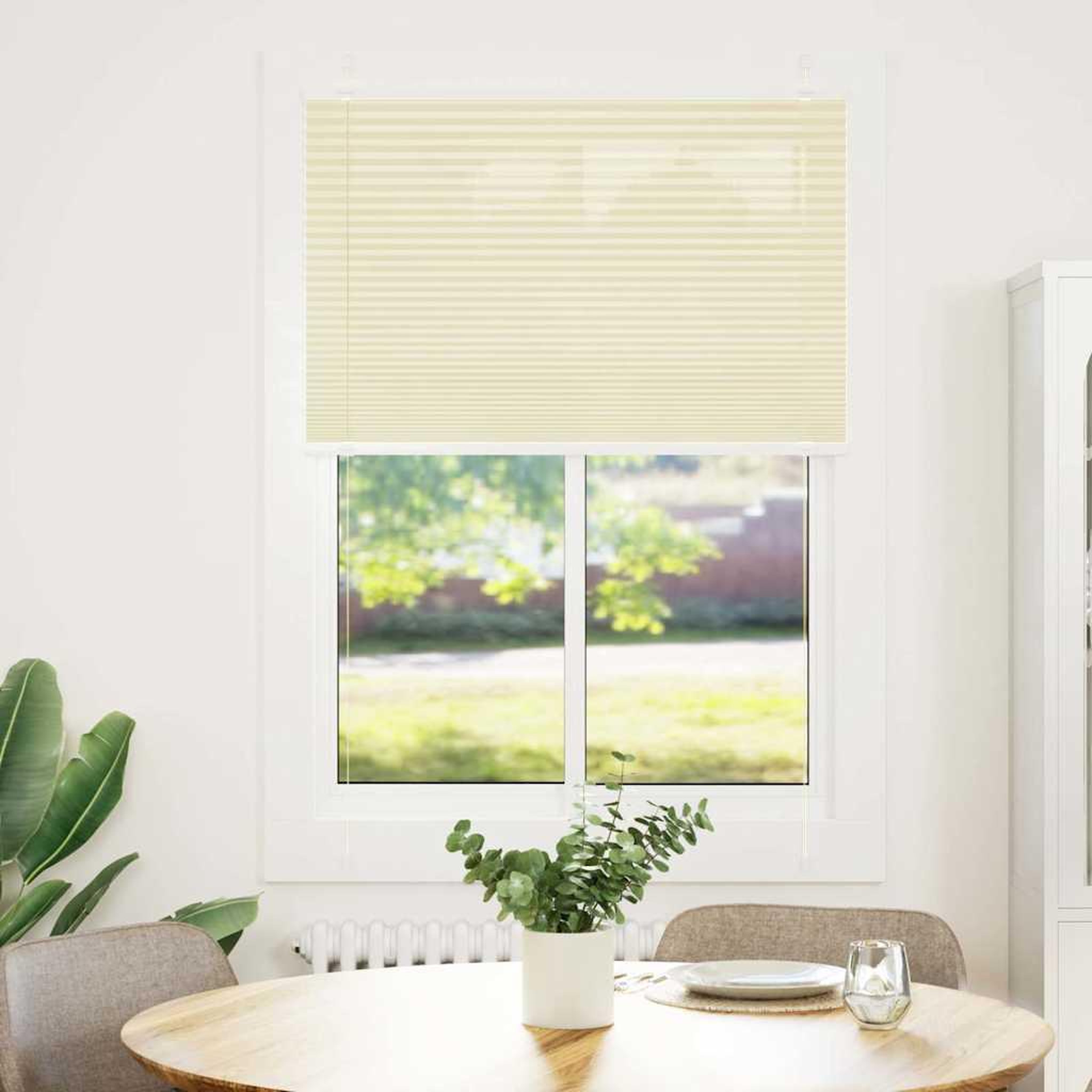 Voir la diapositive 2 : VIDAXL Store plisse creme 100x150 cm largeur du tissu 99,4cm polyester