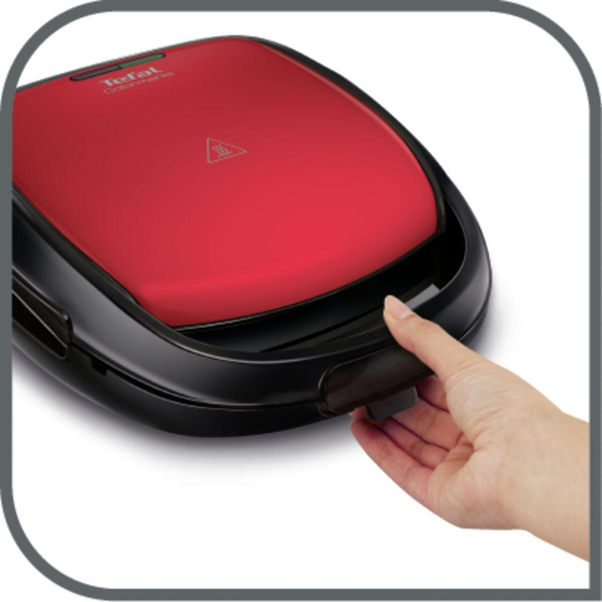 Voir la diapositive 5 : TEFAL Gaufrier, croque monsieur SNACK TIME COLORMANIA Rouge