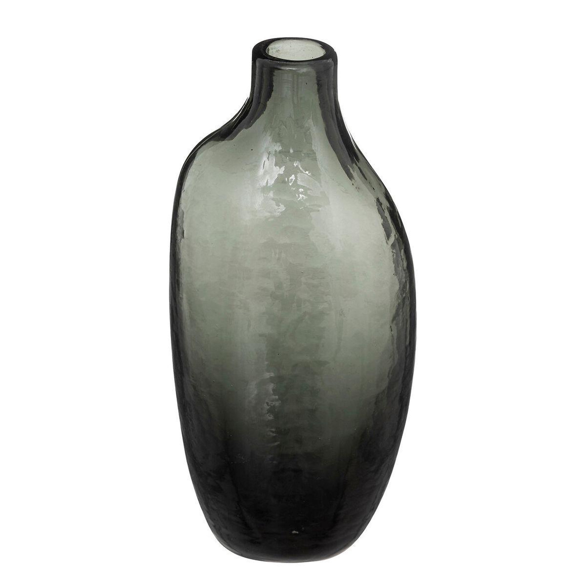 ATMOSPHERA Soliflore en verre design  irrégulier  19cm gris