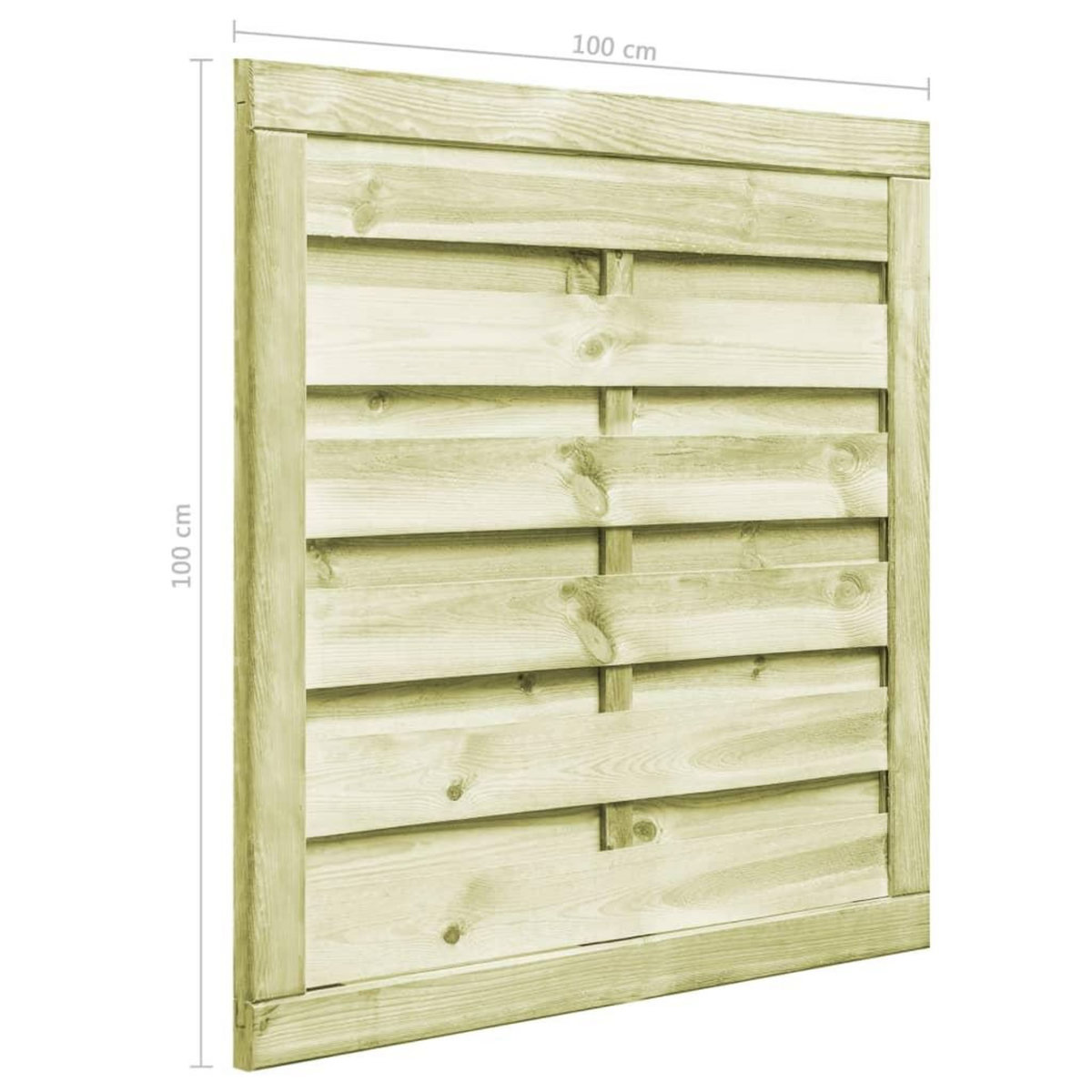 VIDAXL Portillon Bois de pin impregne 100x100 cm Vert
