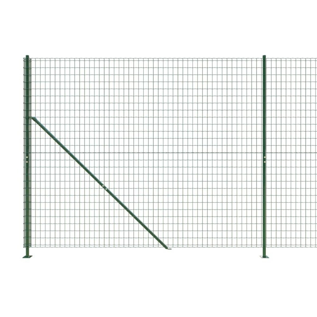 VIDAXL Cloture en treillis metallique avec bride vert 2,2x10 m