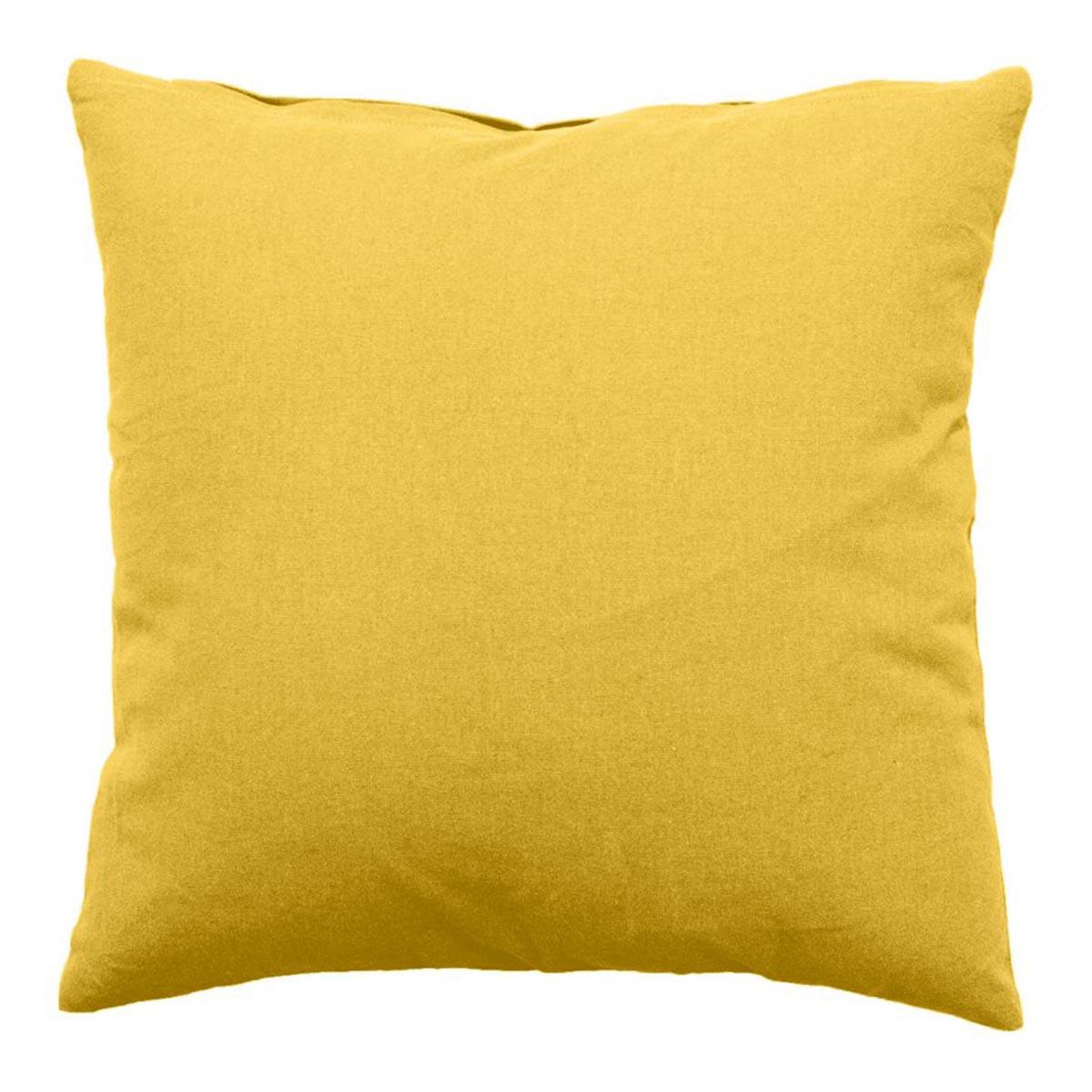ENJOY HOME Coussin déco uni déhoussable  panama  40x40cm jaune