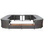 Voir la diapositive 2 : VIDAXL Cadre de spa carre gris 268x268x55 cm resine tressee