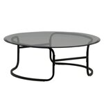 Paris Prix Table Basse Design en Verre  Lomma  110cm Noir