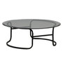 Voir la diapositive 1 : Paris Prix Table Basse Design en Verre  Lomma  110cm Noir