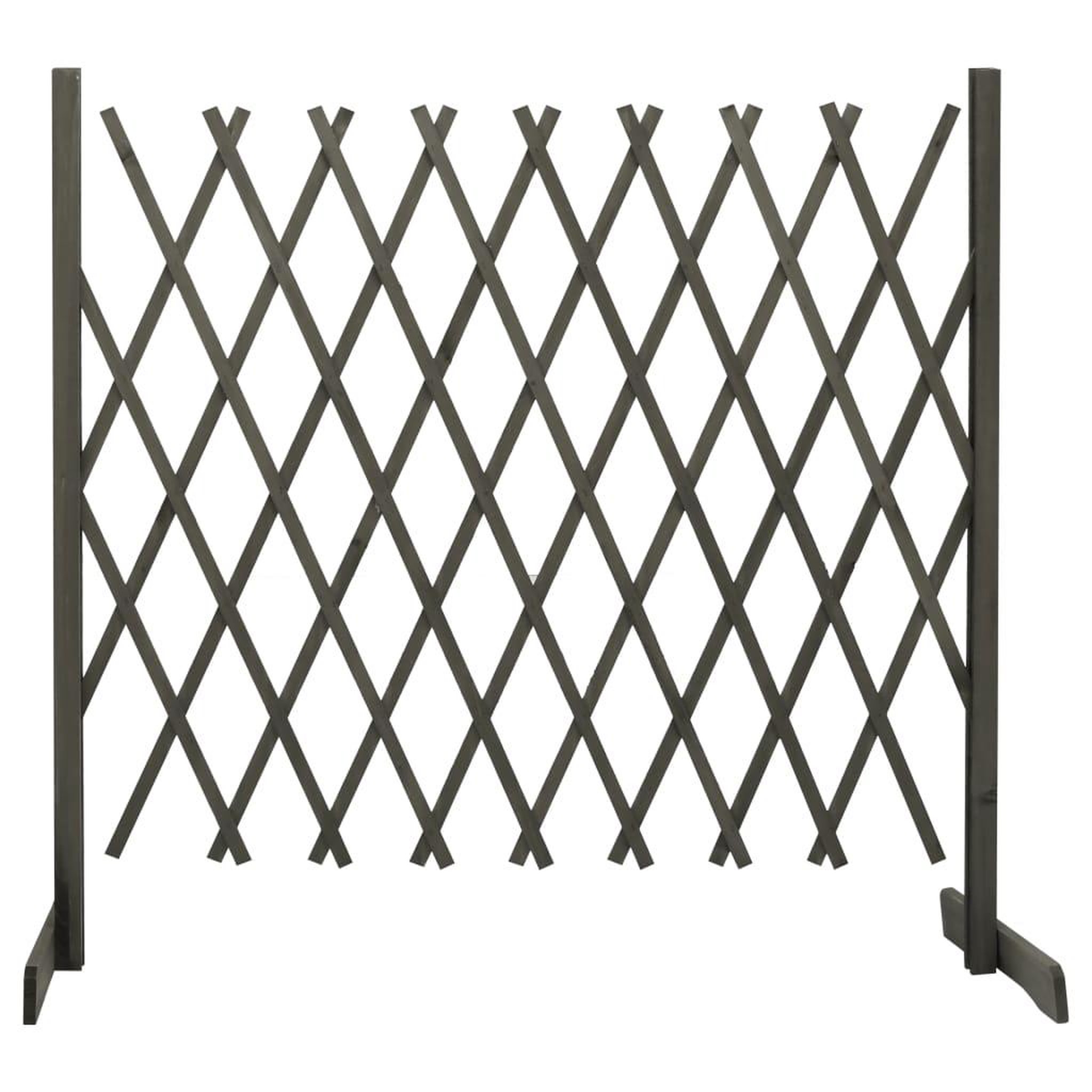 Voir la diapositive 1 : VIDAXL Cloture en treillis de jardin Gris 180x100 cm Bois de sapin