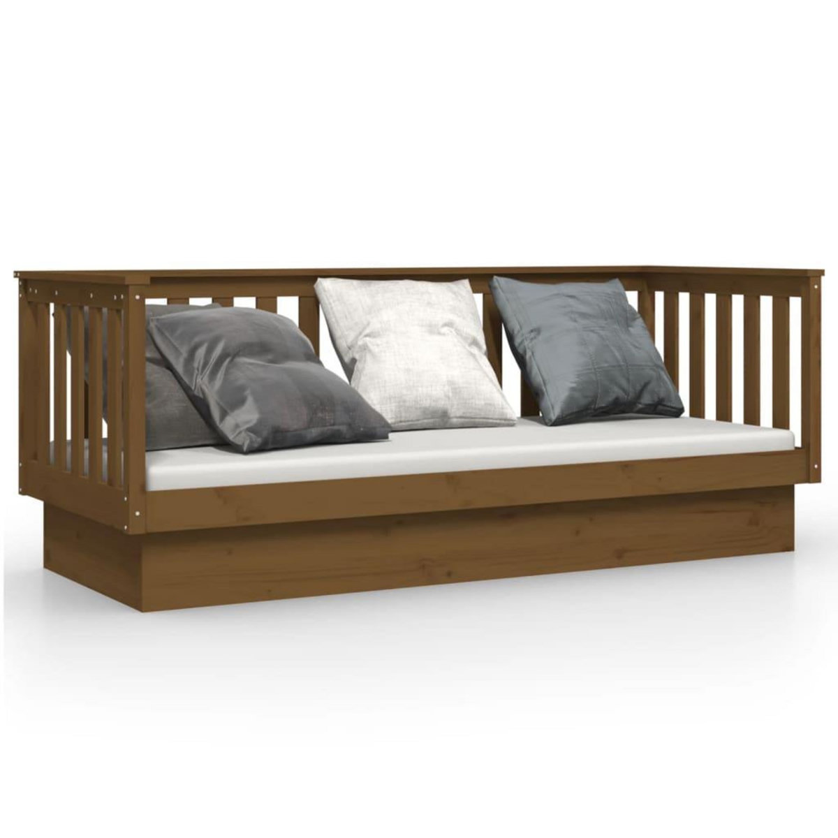 VIDAXL Lit de jour sans matelas marron miel 90x190 cm bois pin massif