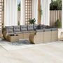Voir la diapositive 1 : VIDAXL Salon de jardin 11 pcs avec coussins beige resine tressee