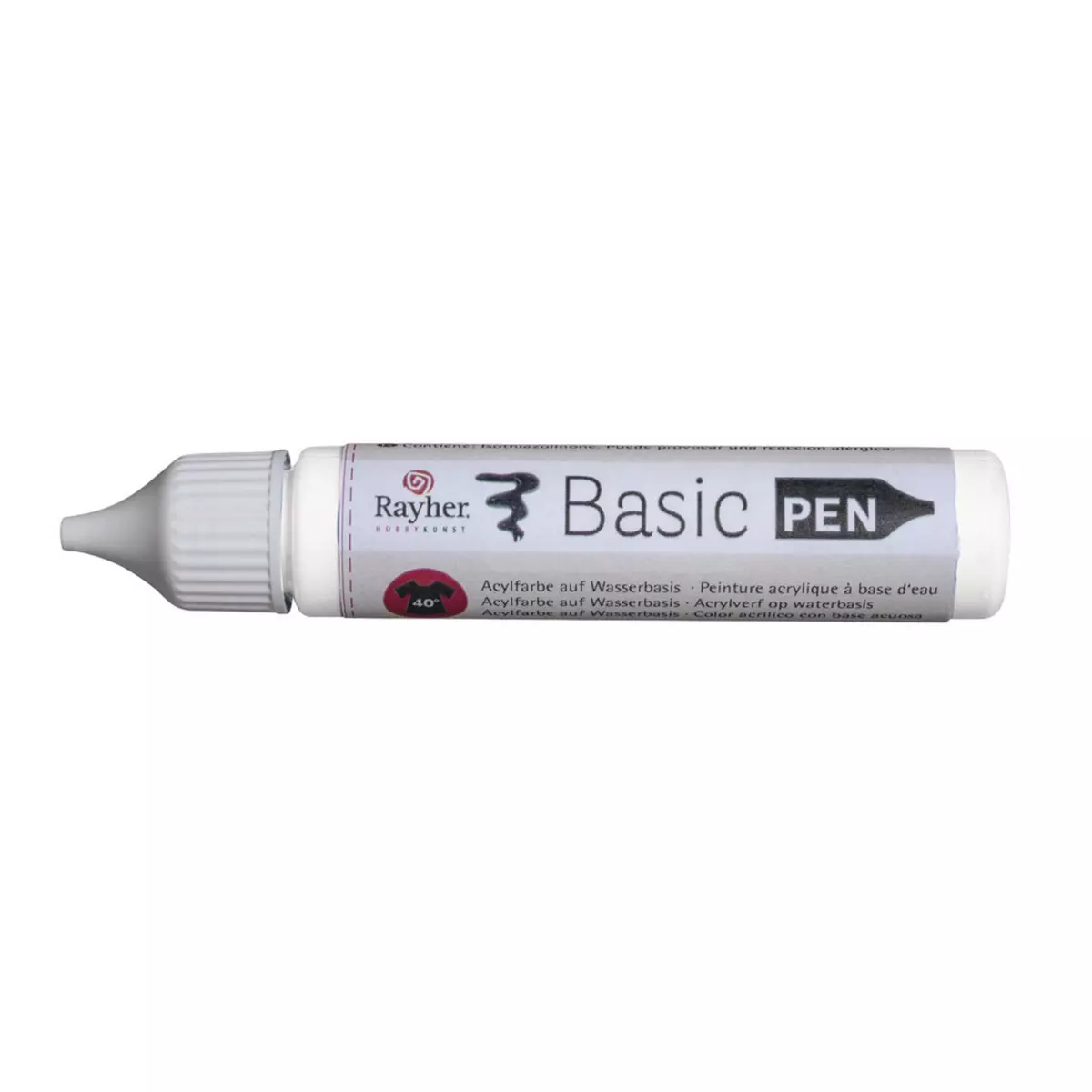 Rayher Basic - Pen, blanc, Flacon 28ml