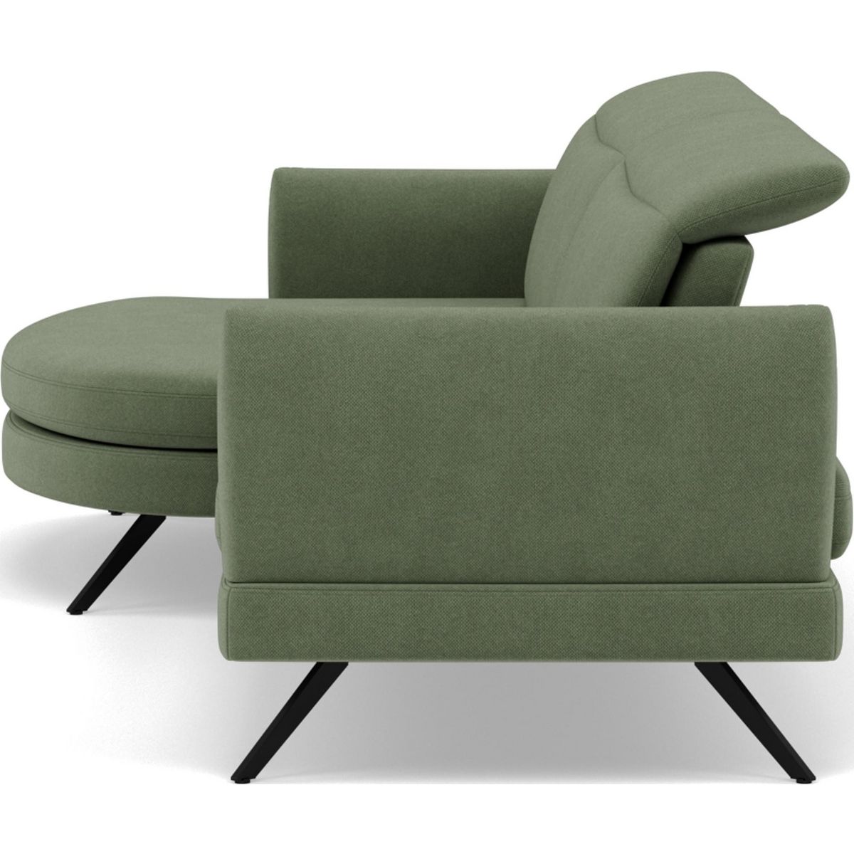 LISA DESIGN Terry - canapé d'angle gauche 4 places avec têtières réglables en tissu texturé