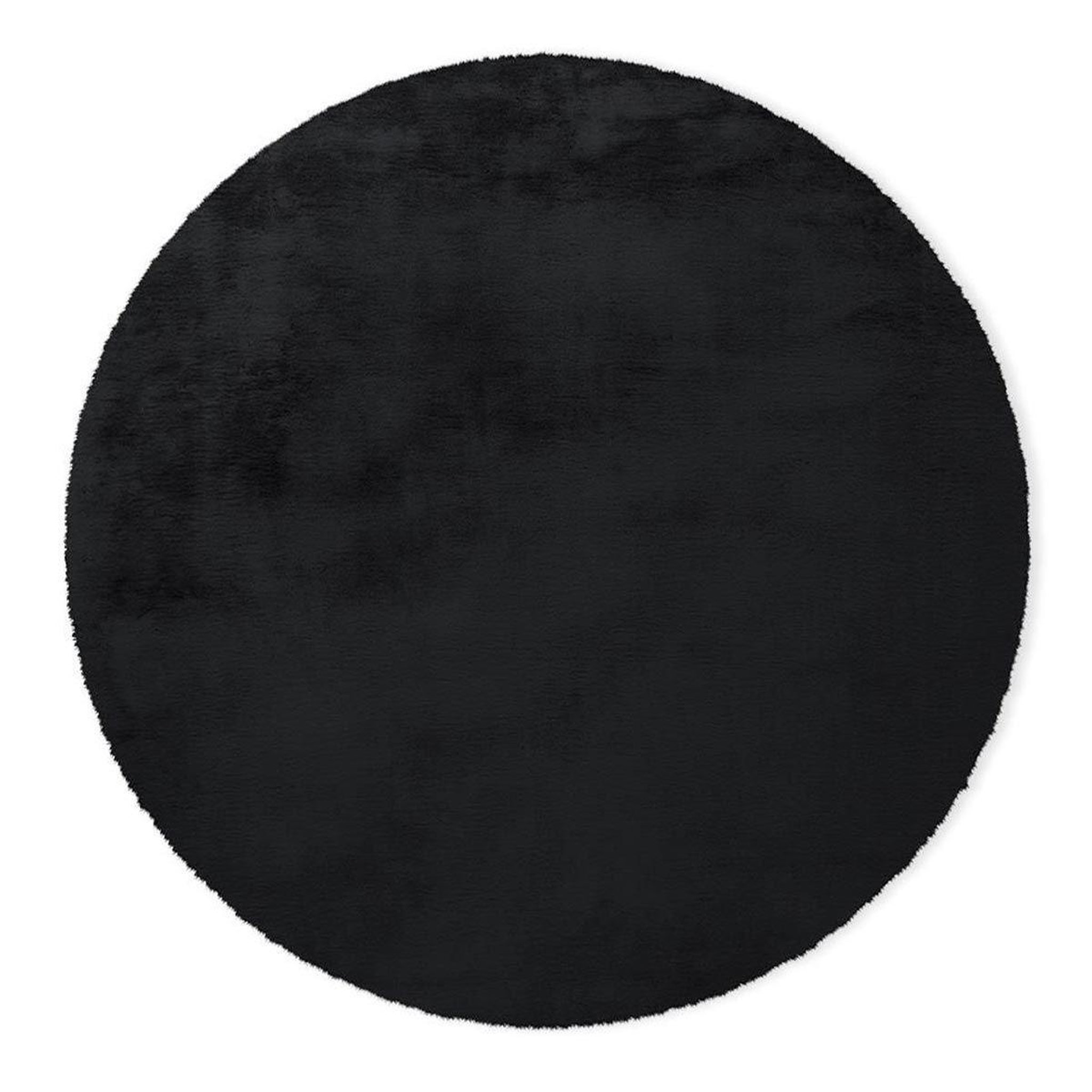 Paris Prix Tapis rond à poils longs  rabbit  160cm anthracite