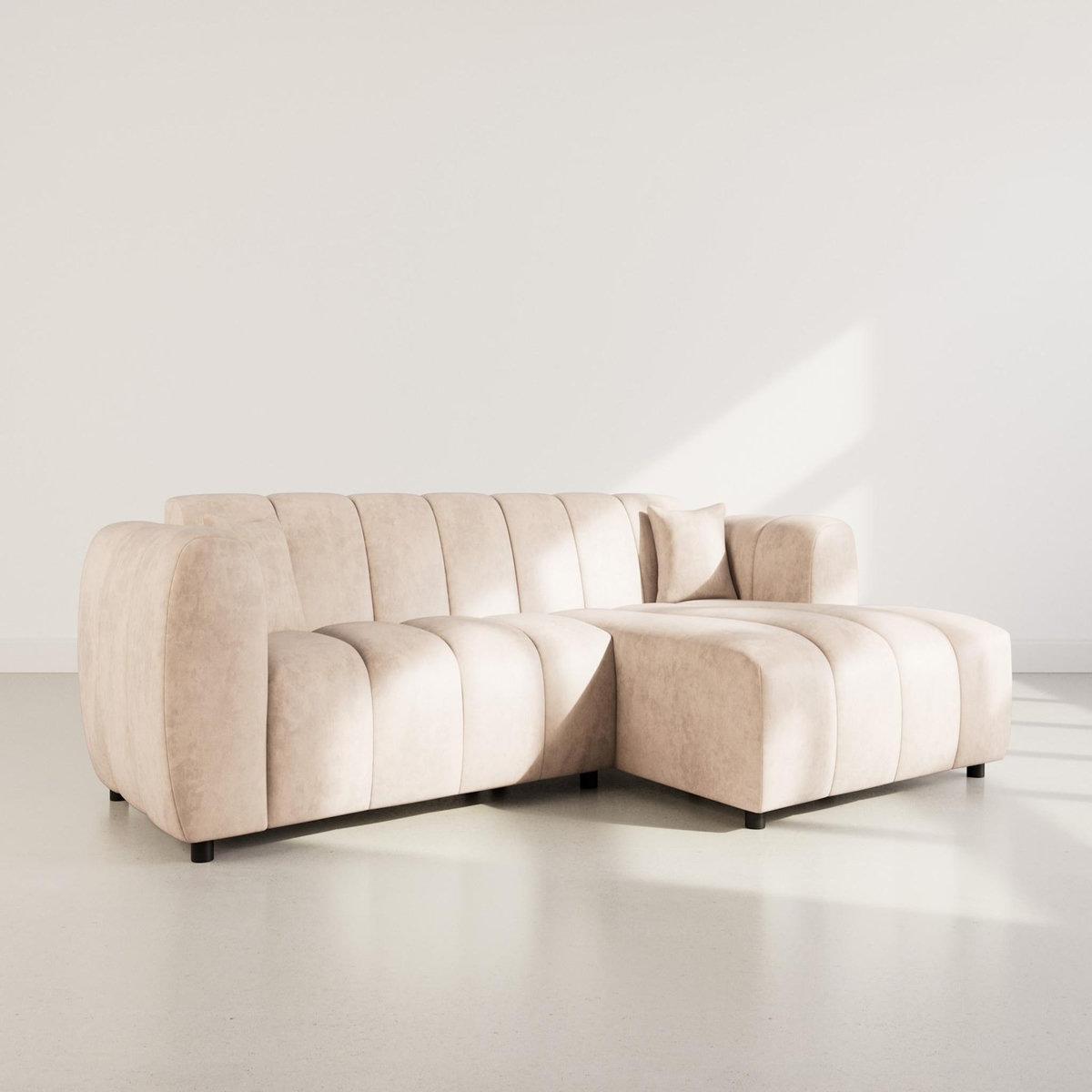 LISA DESIGN Curtis - canapé d'angle droit 4 places en simili