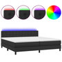 Voir la diapositive 2 : VIDAXL Sommier a lattes de lit avec matelas et LED Noir 200x200cm