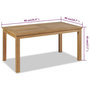 Voir la diapositive 6 : VIDAXL Table basse Teck 90x50x45 cm