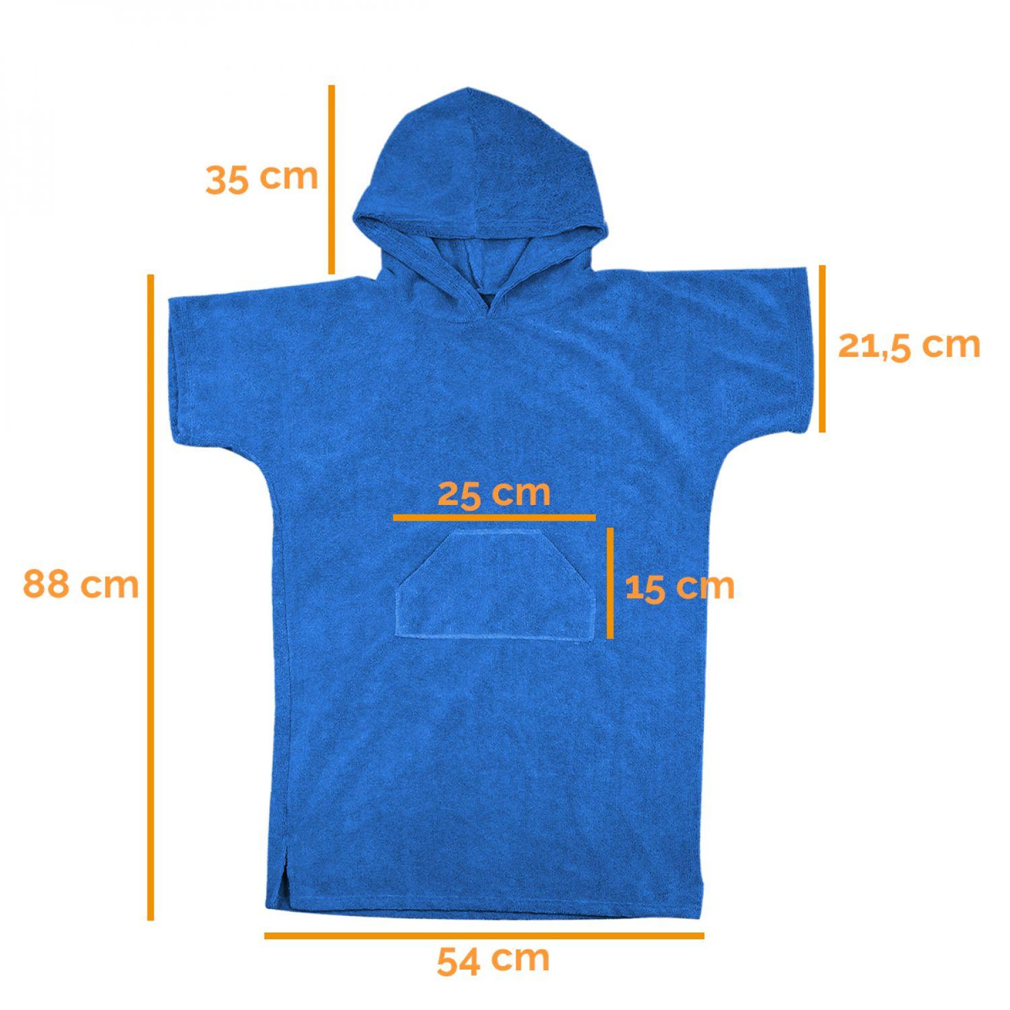 Voir la diapositive 2 : VIVEZEN Serviette poncho de bain ou de plage avec poche - Enfant