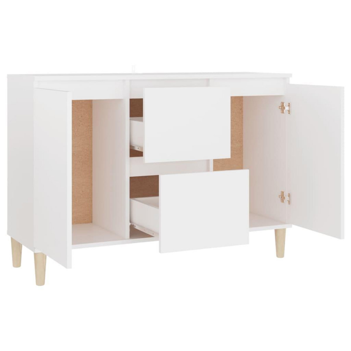VIDAXL Buffet blanc 101x35x70 cm bois d'ingenierie