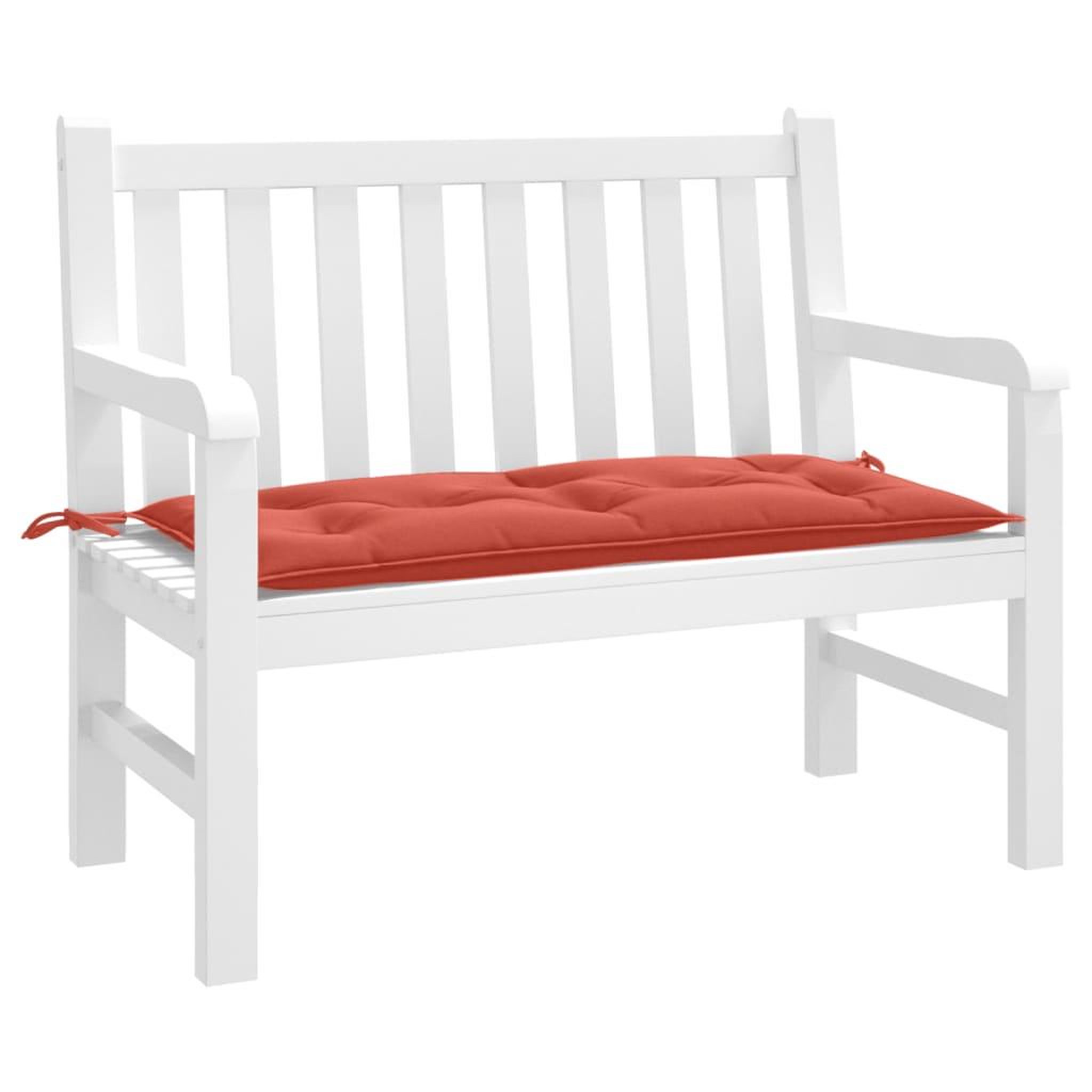 VIDAXL Coussin de banc de jardin rouge melange 100x50x7 cm tissu