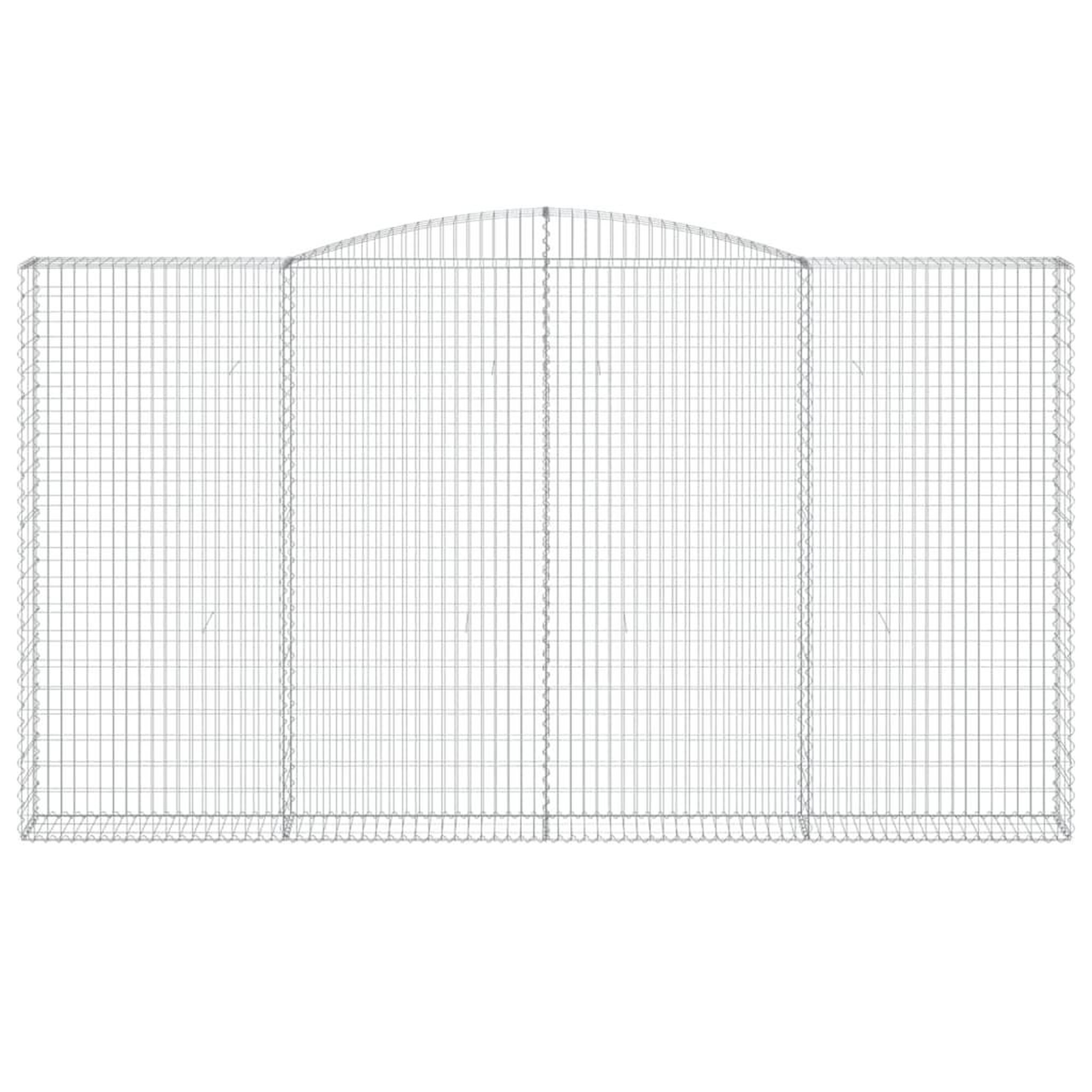 Voir la diapositive 4 : VIDAXL Paniers a gabions arques 5 pcs 400x30x220/240 cm Fer galvanise