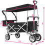 Voir la diapositive 6 : tectake Chariot de jardin et de transport pliable avec toit noir