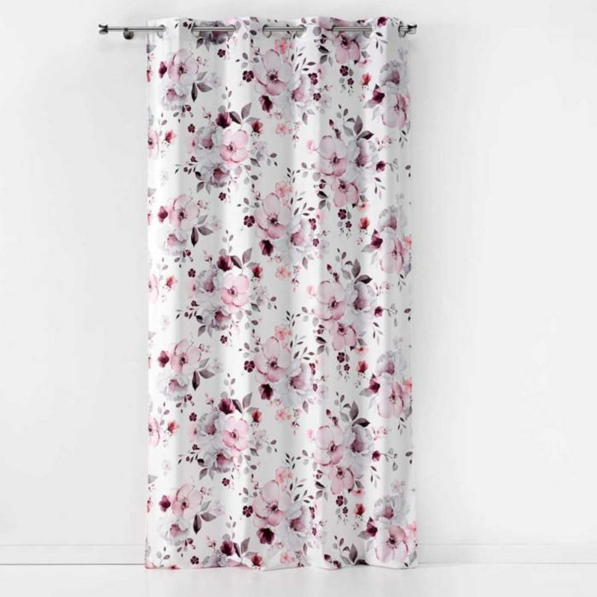 Paris Prix Rideau à Œillets  Velvet Flower  140x240cm Blanc