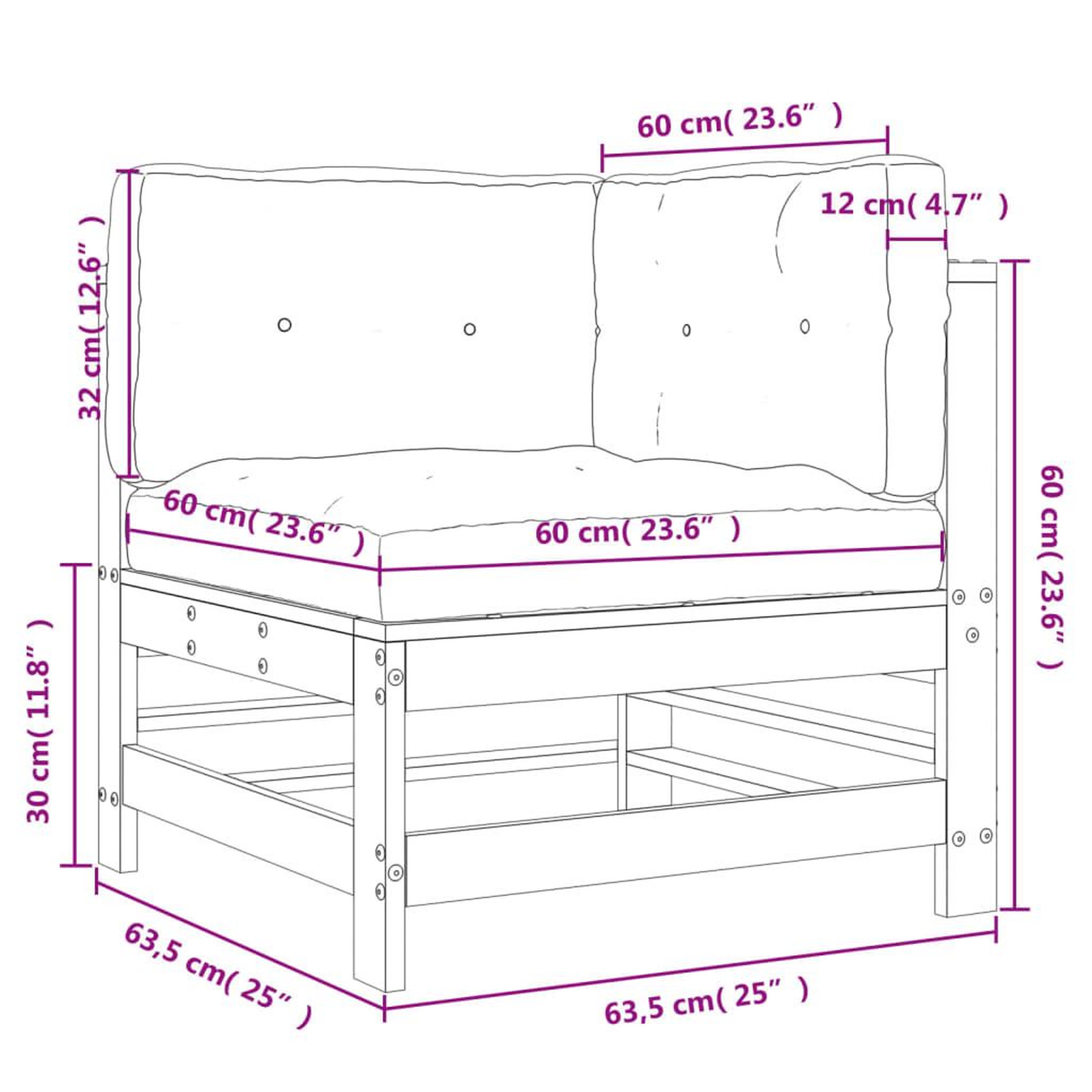 Voir la diapositive 6 : VIDAXL Canape d'angle avec coussins bois de pin impregne