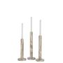 Voir la diapositive 3 : Paris Prix Lot de 3 Bougeoirs en Marbre  Bali  40cm Beige