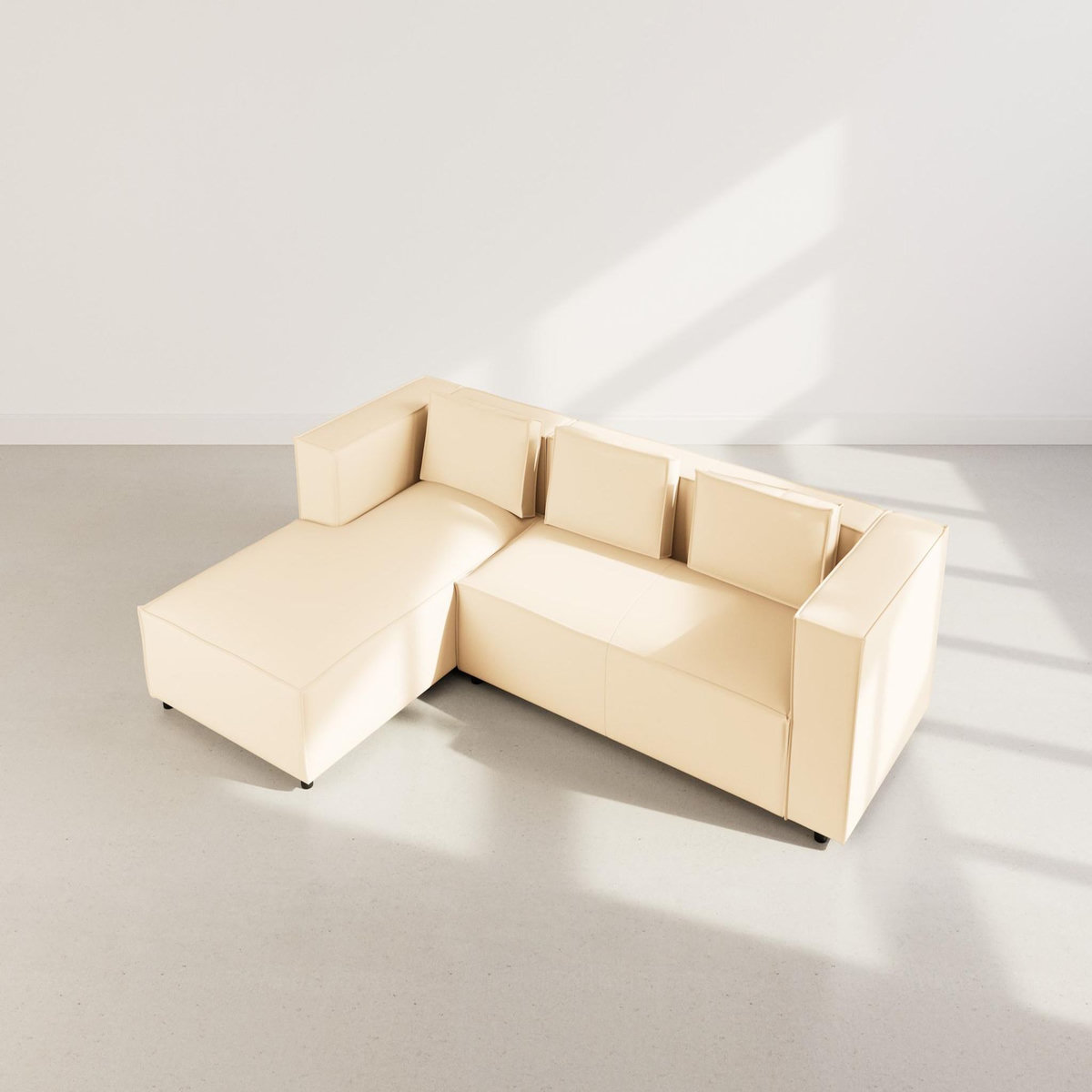 LISA DESIGN Stella - canapé d'angle gauche 4 places en simili