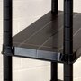 VIDAXL Etagere de rangement a 4 niveaux Noir 122x30,5x130 cm Plastique