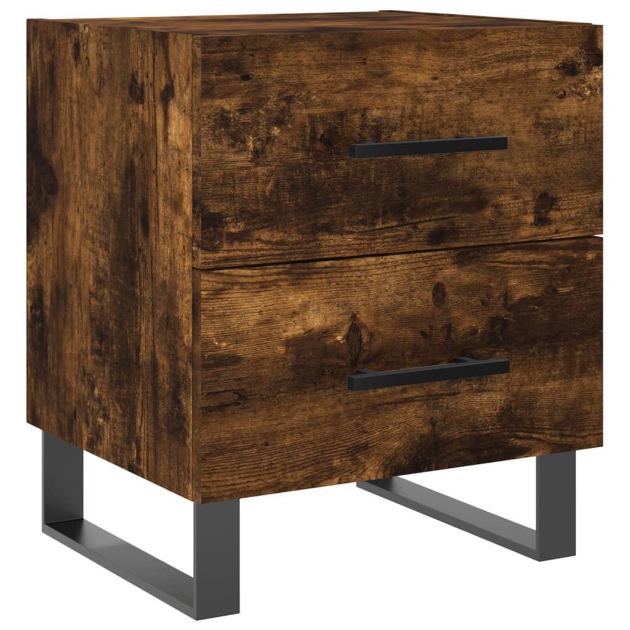 Voir la diapositive 5 : VIDAXL Tables de chevet 2pcs chene fume 40x35x47,5cm bois d'ingenierie