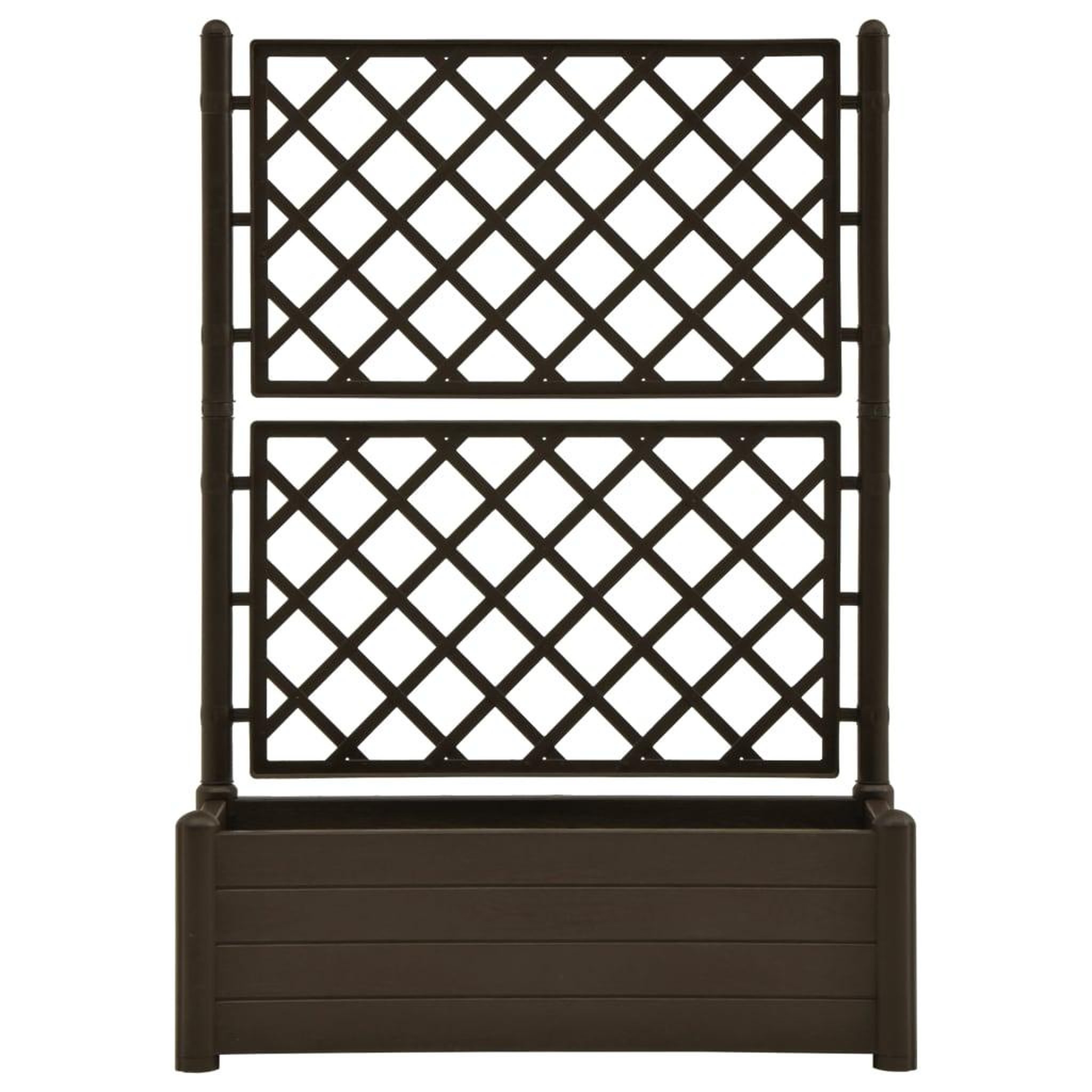 Voir la diapositive 3 : VIDAXL Jardiniere avec treillis 100x43x142 cm PP Moka