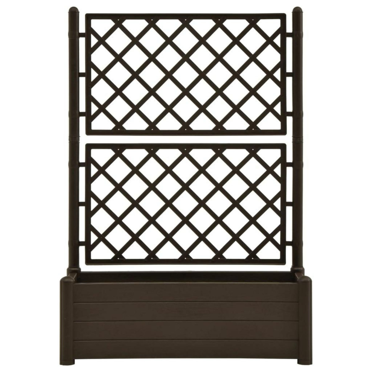 VIDAXL Jardiniere avec treillis 100x43x142 cm PP Moka