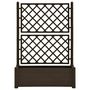Voir la diapositive 3 : VIDAXL Jardiniere avec treillis 100x43x142 cm PP Moka