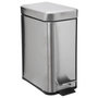 Voir la diapositive 1 : FIVE Poubelle de Salle de Bain Inox  Rectangle  5L Argent