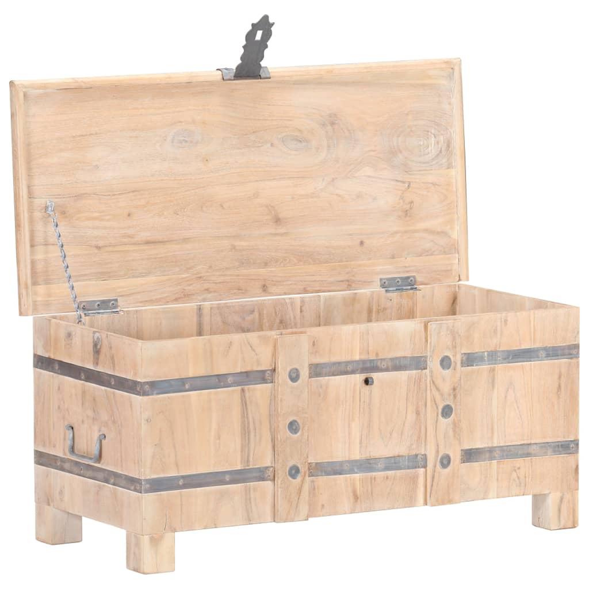 Voir la diapositive 2 : VIDAXL Coffre 90x40x40 cm Bois d'acacia solide