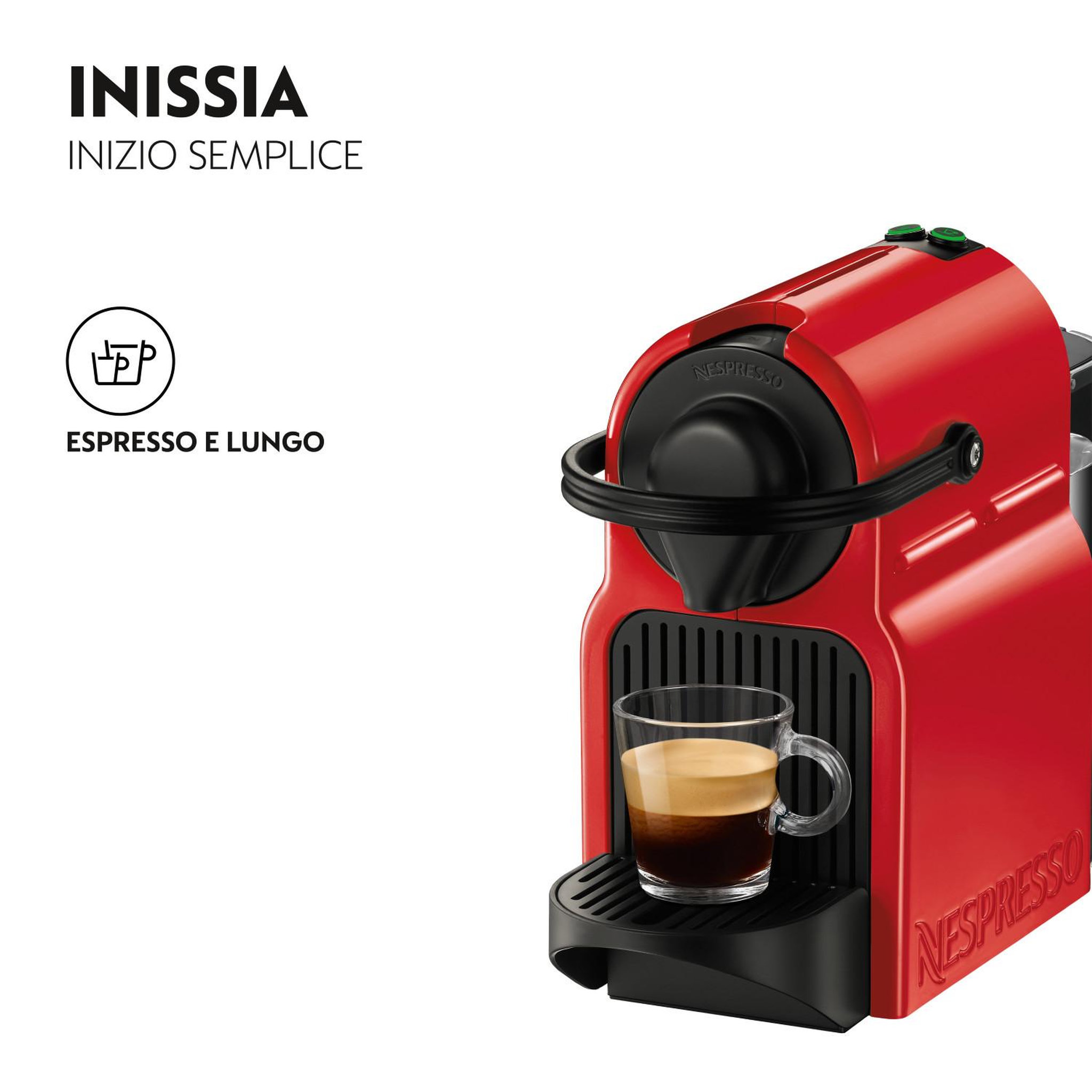 Voir la diapositive 3 : KRUPS Cafetière à dosettes Krups Nespresso Inissia XN1005 Rouge
