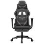 Voir la diapositive 4 : VIDAXL Chaise de jeu de massage avec repose-pied Noir&Gris Similicuir