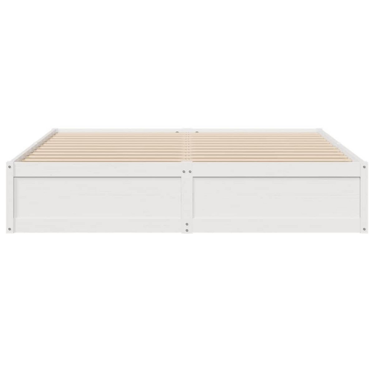 VIDAXL Cadre de lit sans matelas blanc 180x200 cm bois massif de pin