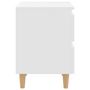 Voir la diapositive 4 : VIDAXL Table de chevet avec pieds en pin Blanc 40x35x50 cm