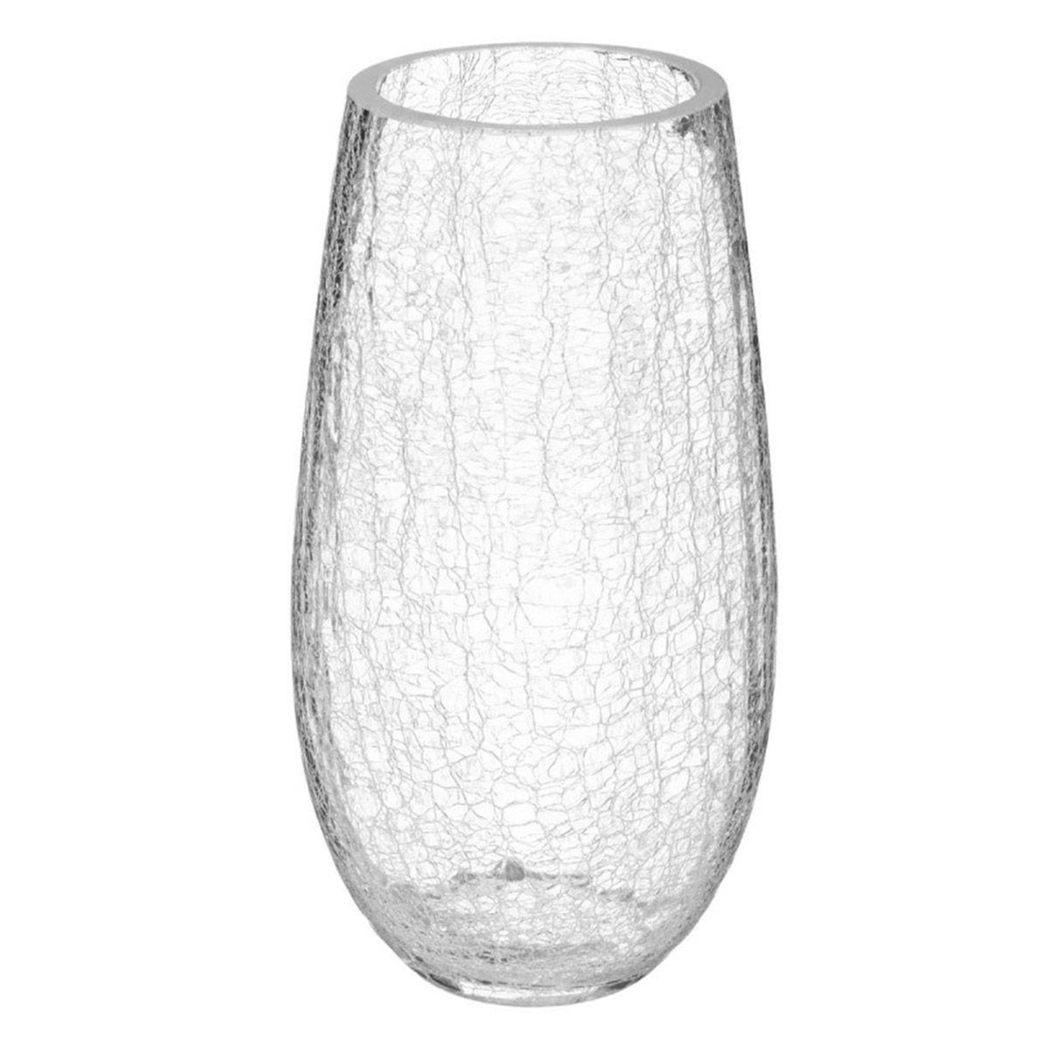 ATMOSPHERA Vase bombe craquelé  'léon  27cm transparent