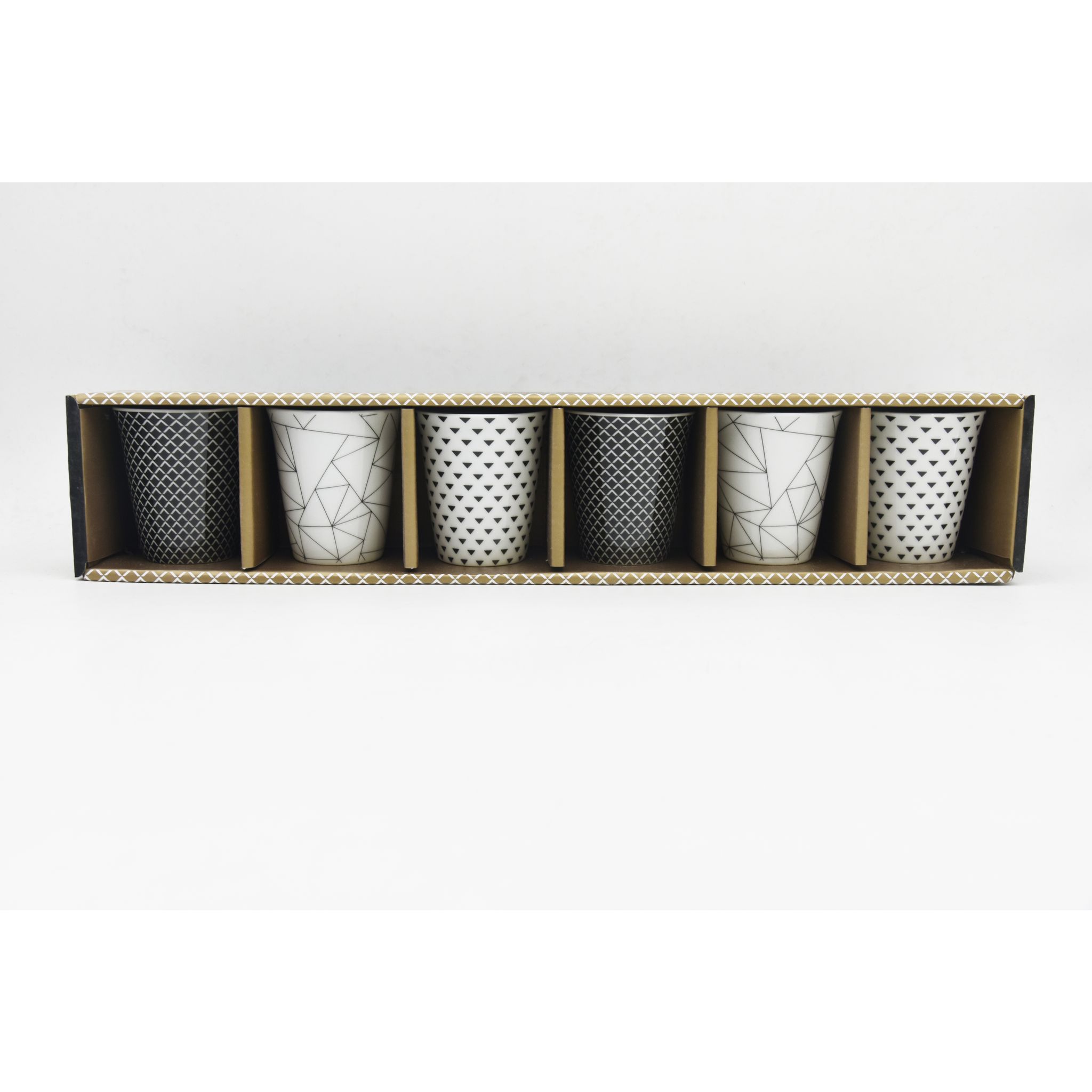 Lot De 6 Tasses à Expresso En Céramique Blanche - 50 Ml - Parfait Pour Caféine !